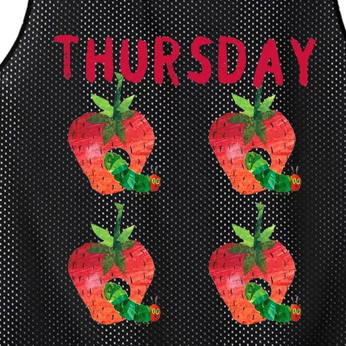 Very Hungry Caterpillar Thursday Fruits Birthday Caterpillar Mesh Reversible Basketball Jersey Tank