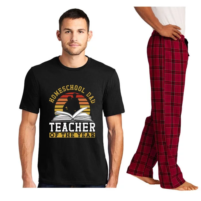 Vintage Homeschool Dad Teacher Of The Year Gift Father's Day Pajama Set