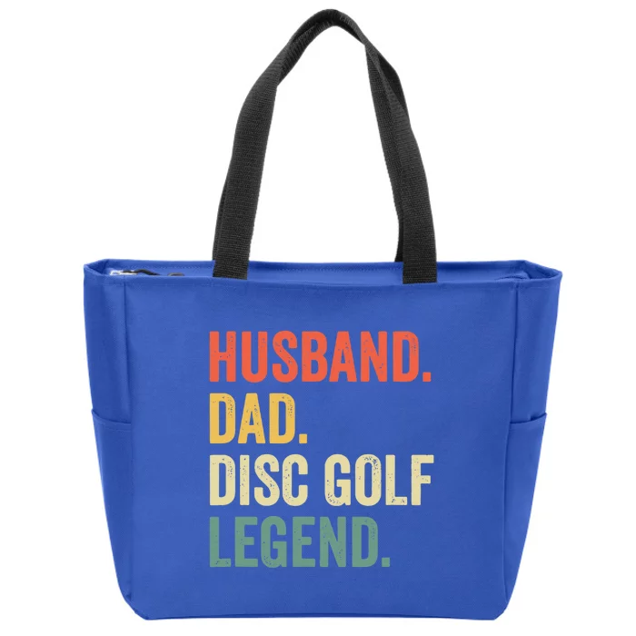 Vintage Husband Dad Disc Golf Legend Disc Golf Father Day Meaningful Gift Zip Tote Bag