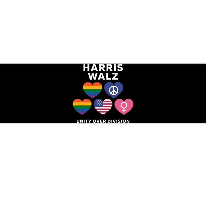 Vote Harriswalz For A United America Bumper Sticker