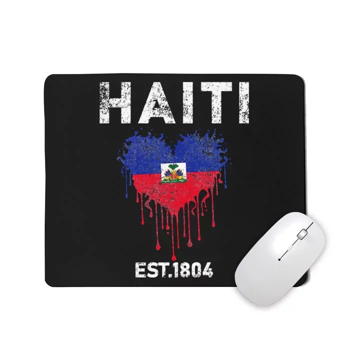 Vintage Haiti Flag Day Haitians Flag Pride Gifts Celebration Mousepad