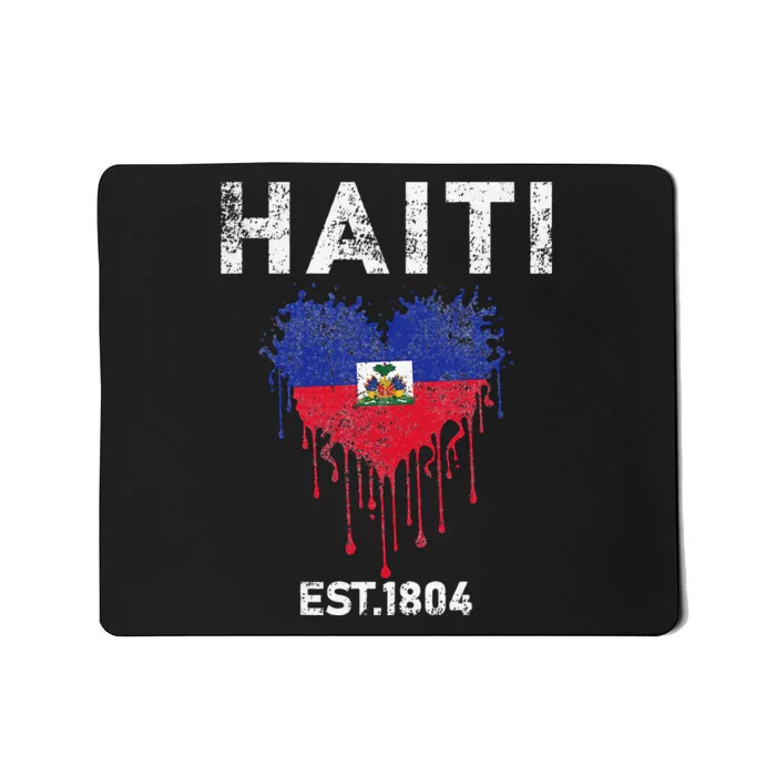 Vintage Haiti Flag Day Haitians Flag Pride Gifts Celebration Mousepad