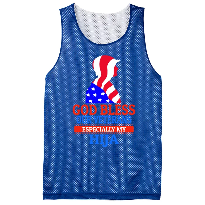 Veteran Hija For Proud Dad Mom Father Or Mother Gift Mesh Reversible Basketball Jersey Tank