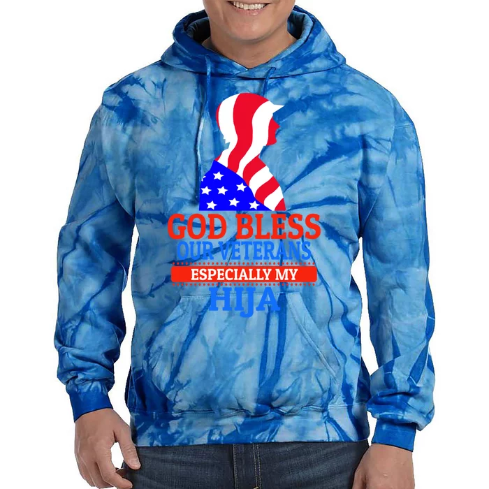 Veteran Hija For Proud Dad Mom Father Or Mother Gift Tie Dye Hoodie