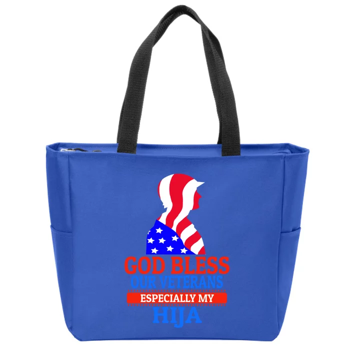 Veteran Hija For Proud Dad Mom Father Or Mother Gift Zip Tote Bag