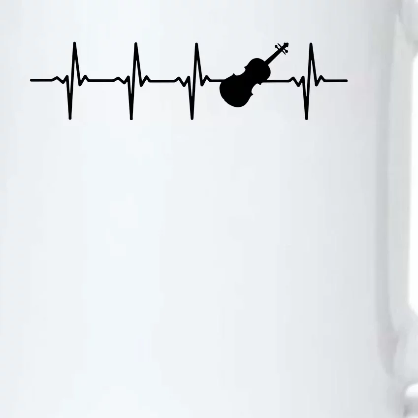 Violin Heartbeat For Violinists Black Color Changing Mug