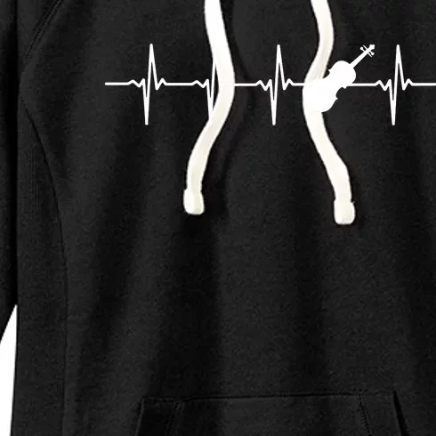 Violin Heartbeat For Violinists Women's Fleece Hoodie