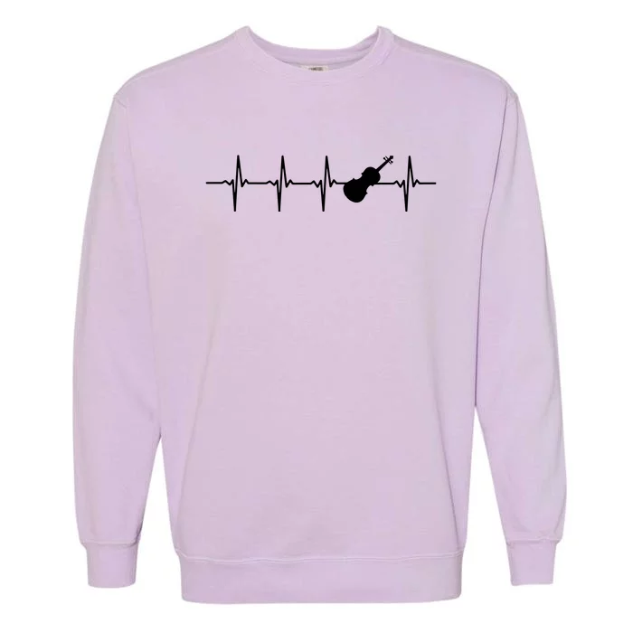 Violin Heartbeat For Violinists Garment-Dyed Sweatshirt