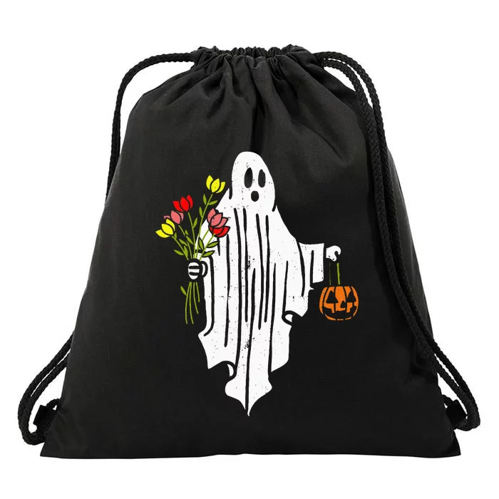 Vintage Halloween Ghost Trick or Treat Retro Costume Drawstring Bag