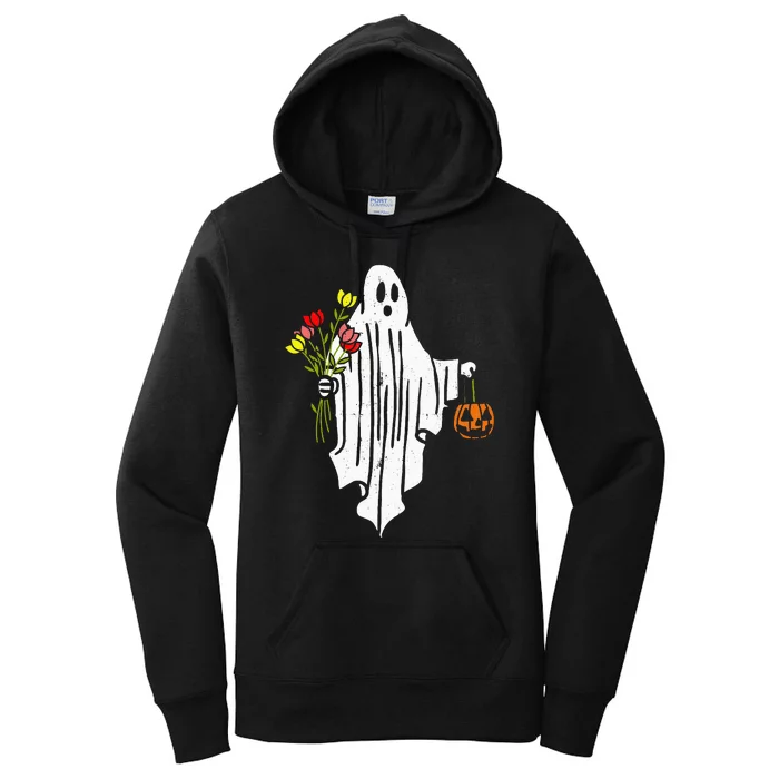 Vintage Halloween Ghost Trick or Treat Retro Costume Women's Pullover Hoodie