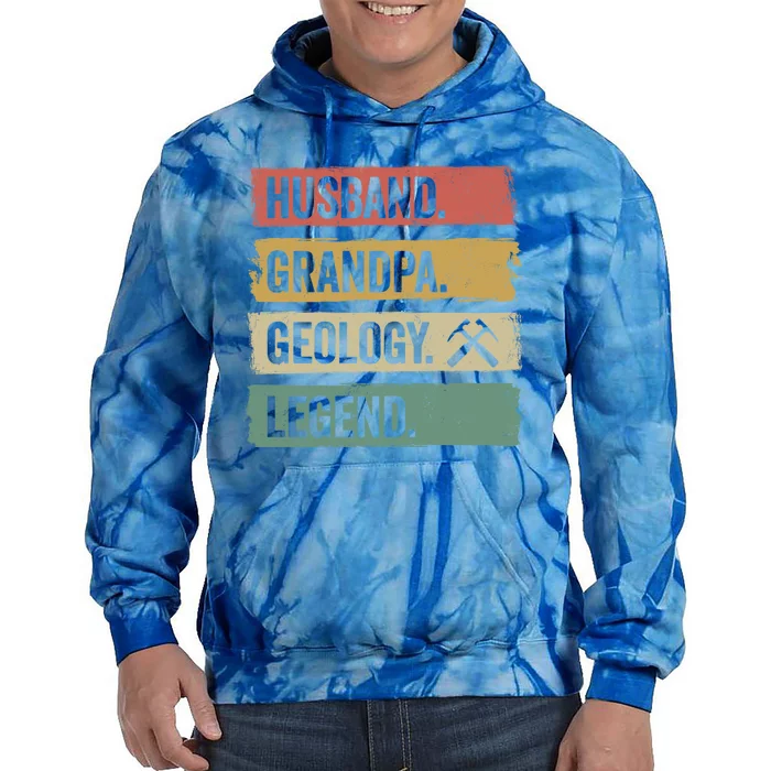 Vintage Husband Grandpa Geology Legend Retro Geologists Gift Tie Dye Hoodie