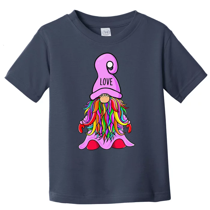 Valentine Hippie Gnome Love Hat Valentine's Day Gnome Love Toddler T-Shirt