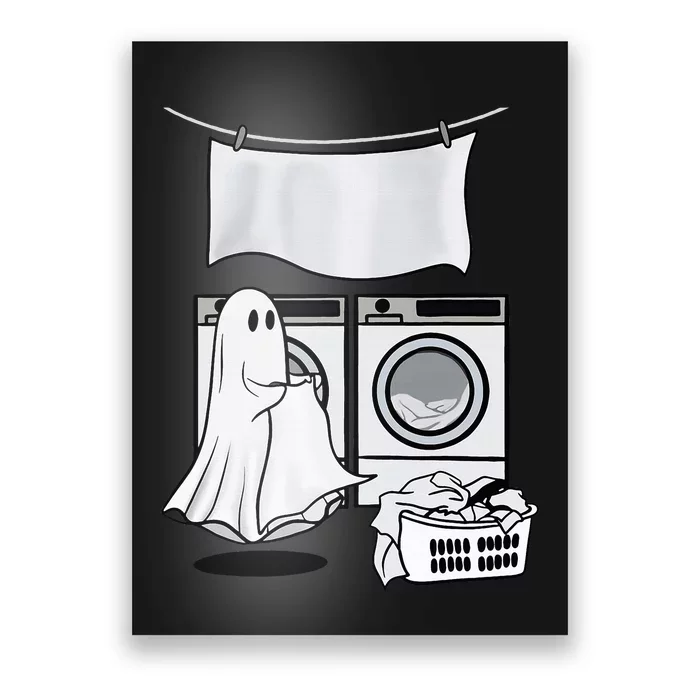 Vintage Halloween Ghost Wash Clothing for Spooky Season Poster