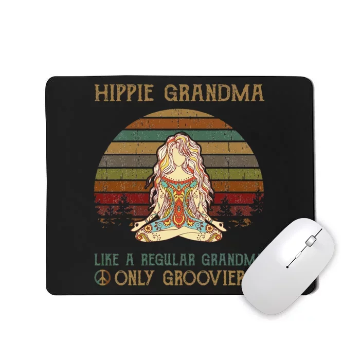 Vintage Hippie Grandma Like A Regular Grandma for mom Mousepad