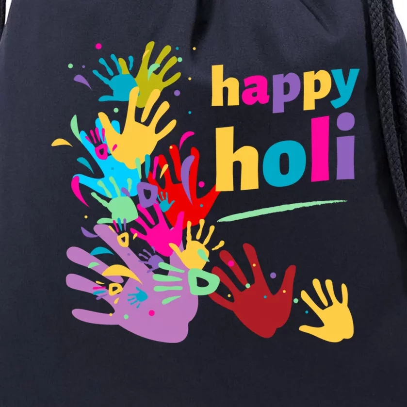 Vibrant Happy Holi Great Gift Drawstring Bag