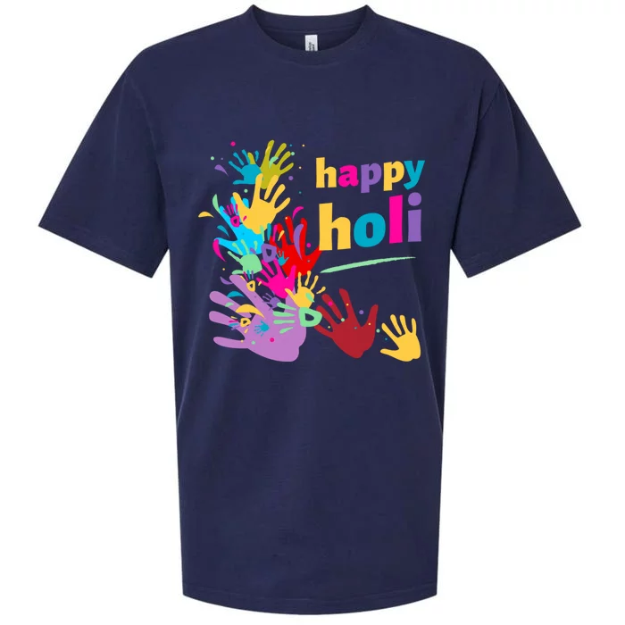 Vibrant Happy Holi Great Gift Sueded Cloud Jersey T-Shirt