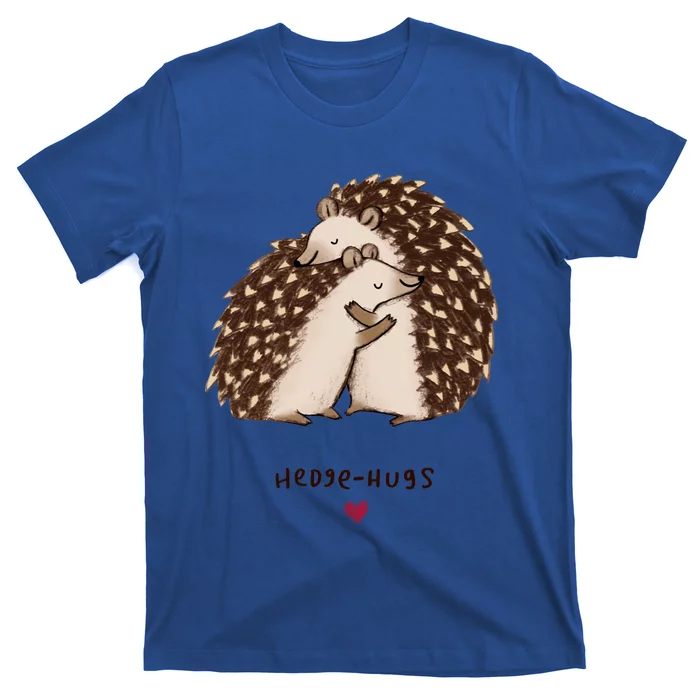 Vintage Hedgehogs Hugging Valentines Day Hedgecute Gifthugs Lovers Gift T-Shirt