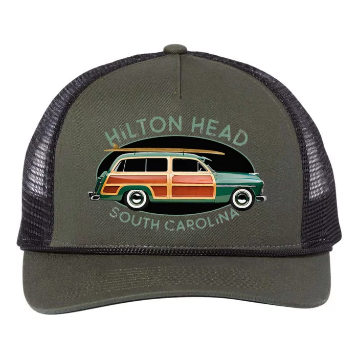 Vintage Hilton Head South Carolina Retro Rope Trucker Hat Cap