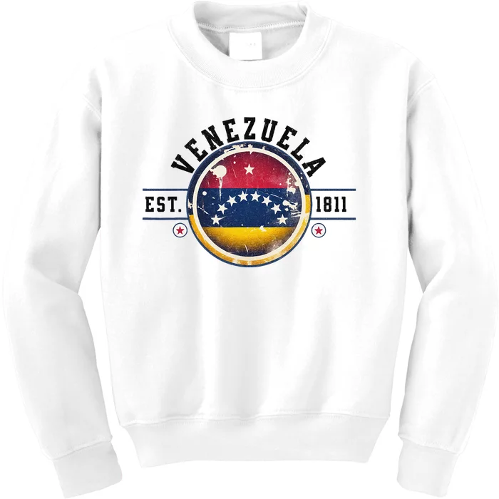 Venezuela Hispanic Heritage Month Proud Venezuelan Flag Kids Sweatshirt