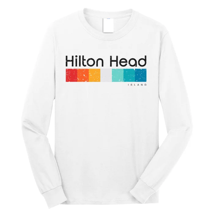 Vintage Hilton Head Island Sc South Carolina Retro Design Long Sleeve Shirt