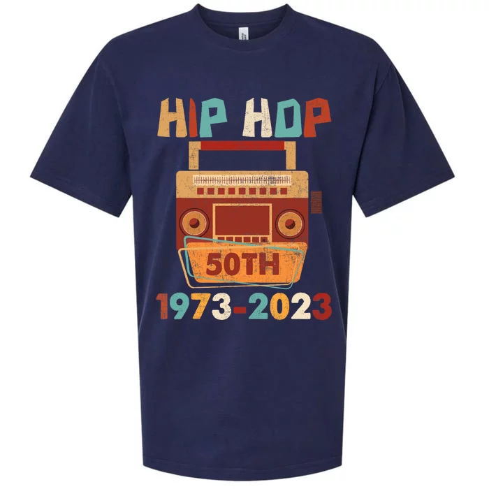 Vintage Hip Hop 50 Years Retro 50th Anniversary Celebration Sueded Cloud Jersey T-Shirt