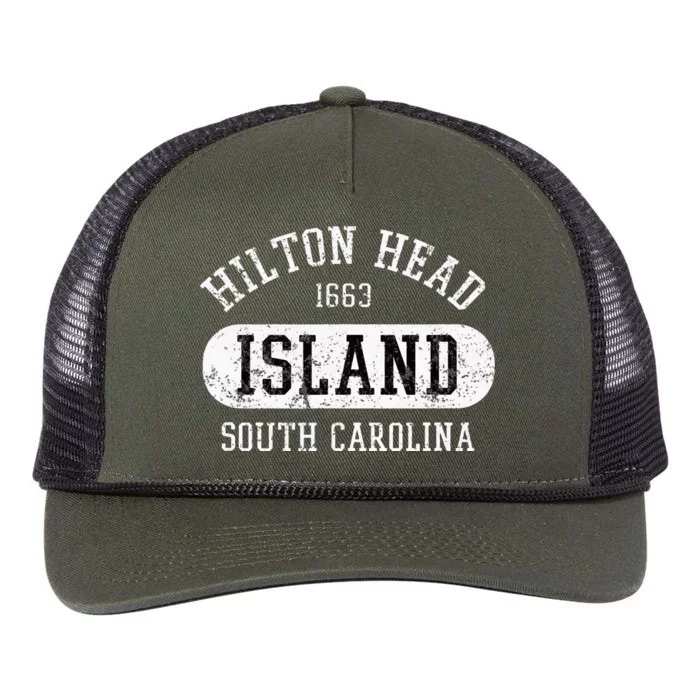 Vintage Hilton Head South Carolina Retro Rope Trucker Hat Cap