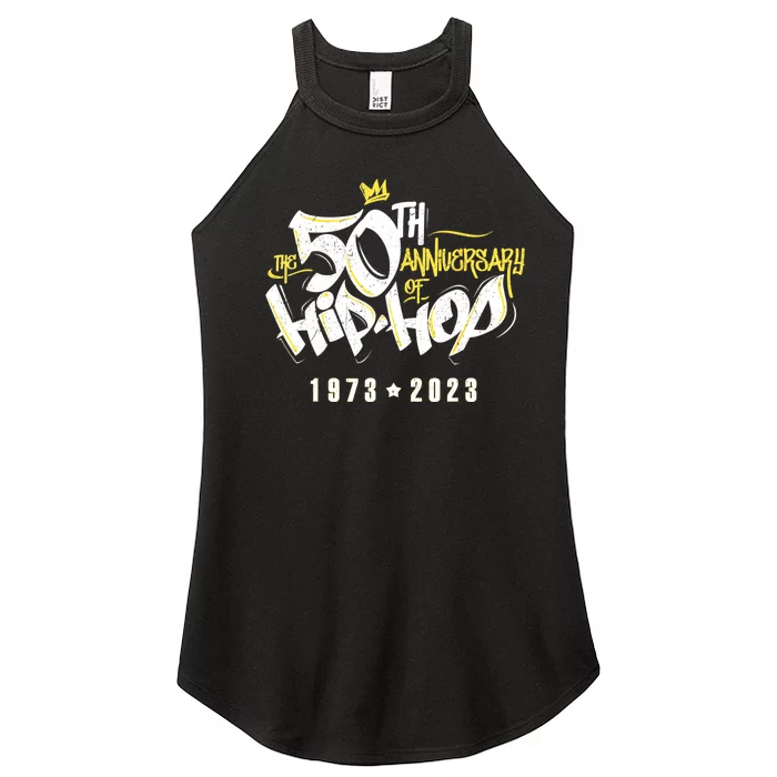 Vintage Hip Hop Music 50th Anniversary Musician Birthday Women’s Perfect Tri Rocker Tank