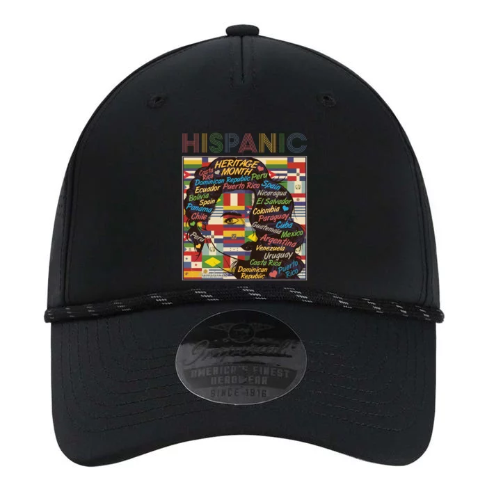 Vintage Hispanic Heritage Month Latina Woman Country Flags Performance The Dyno Cap