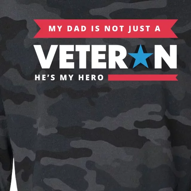 Veteran He Is My Dad Veterans Day Gift Cropped Pullover Crew