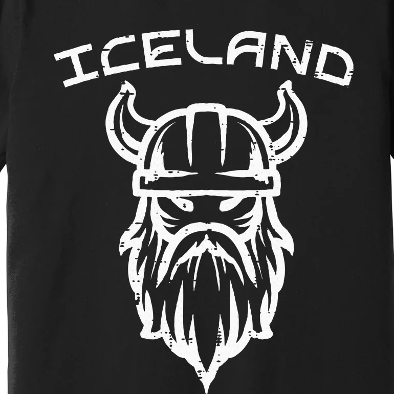 Viking Head Iceland Norse Mythology Icelandic Premium T-Shirt