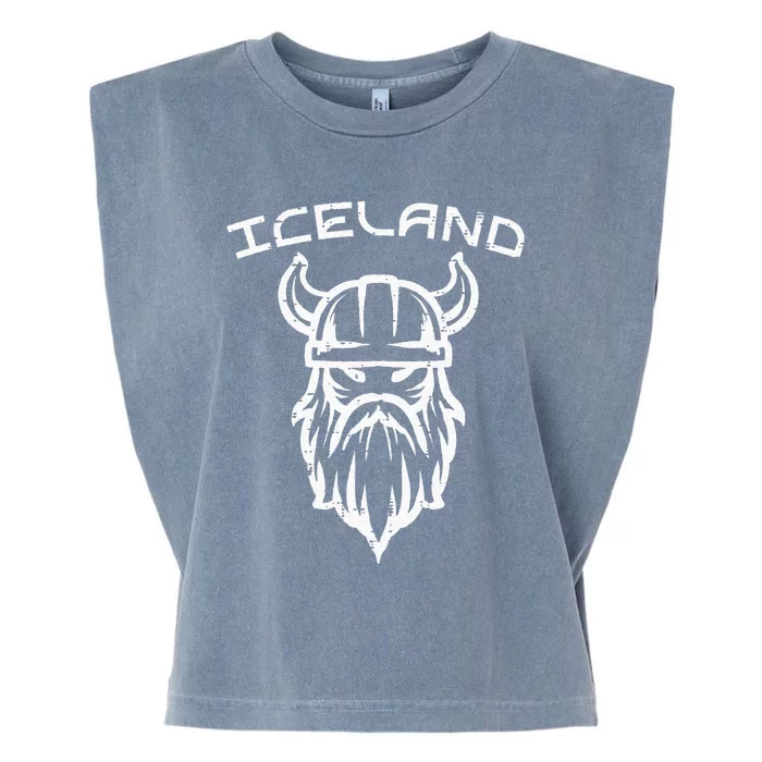 Viking Head Iceland Norse Mythology Icelandic Garment-Dyed Women's Muscle Tee