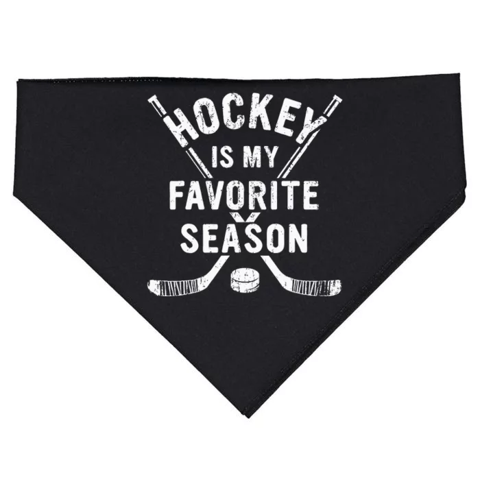 Vintage Hockey Is My Favorite Season USA-Made Doggie Bandana