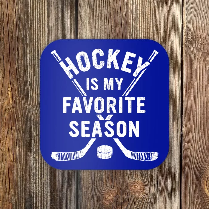 Vintage Hockey Is My Favorite Season Gift Coaster