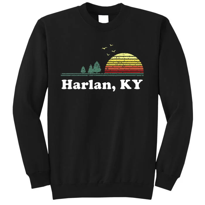 Vintage Harlan Kentucky Home Souvenir Print Tall Sweatshirt