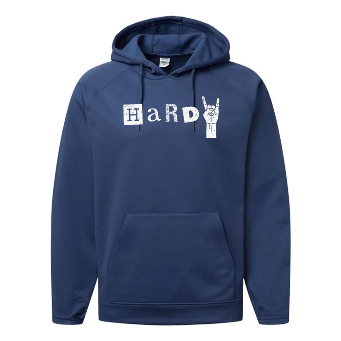 Vintage H.A.R.D.Y Last Name Personalized 90s Performance Fleece Hoodie