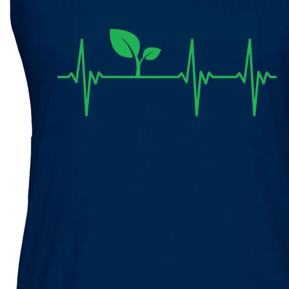 Vegan Heartbeat Lifeline Plant Based Nutrition Gift Food Ladies Essential Flowy Tank