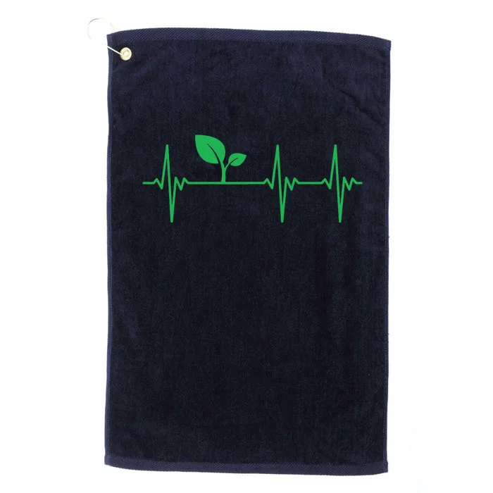 Vegan Heartbeat Lifeline Plant Based Nutrition Gift Food Platinum Collection Golf Towel