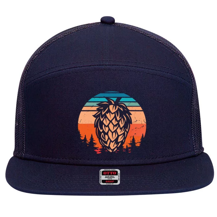 Vintage Hop Leaf Shirt Home Brewers & Lovers Of Hoppy Beer 7 Panel Mesh Trucker Snapback Hat