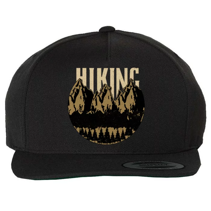 Vintage Hiking Logo Wool Snapback Cap