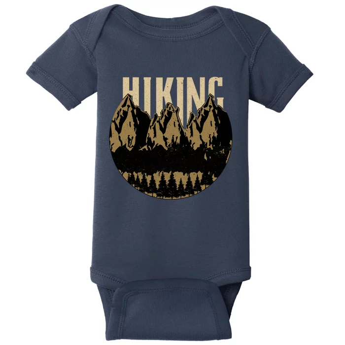 Vintage Hiking Logo Baby Bodysuit