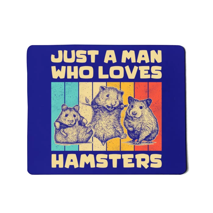 Vintage Hamsters Lovers Just A Who Loves Hamsters Gift Mousepad