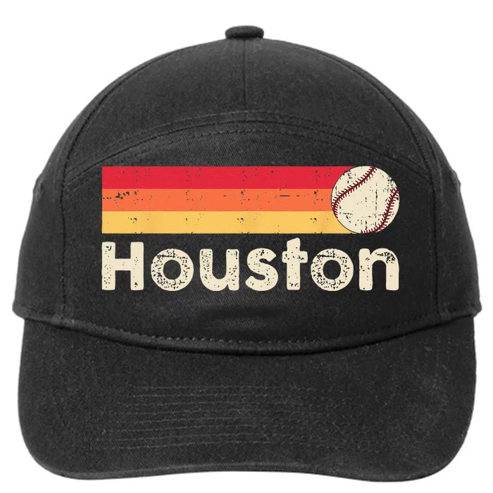 Vintage Houston Love Baseball Strong Vintage Stripes 7-Panel Snapback Hat