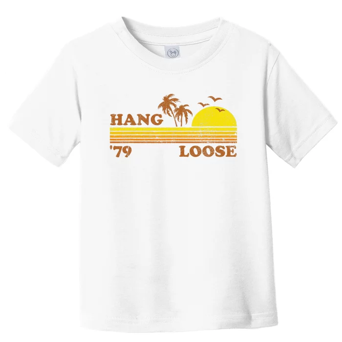 Vintage Hang Loose Surfing Beach Retro Sunset Surf 70s Gift Toddler T-Shirt