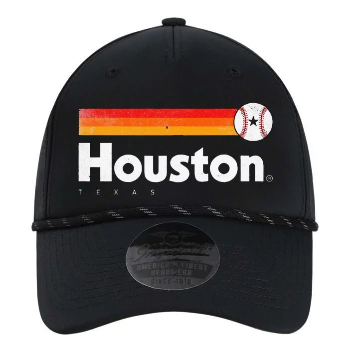 Vintage Houston Love Baseball Strong Vintage Stripes Performance The Dyno Cap