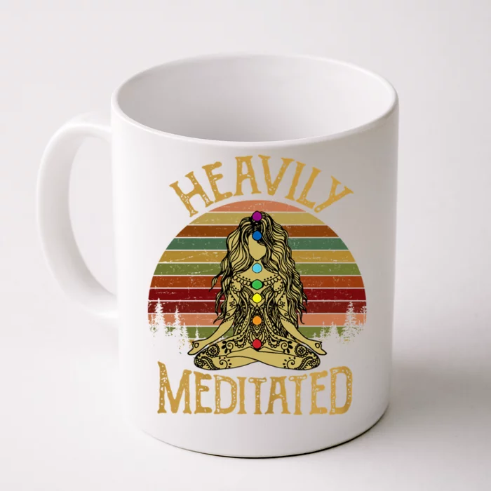 Vintage Heavily Meditated Yoga Meditation Spiritual Warrior Gift Front & Back Coffee Mug