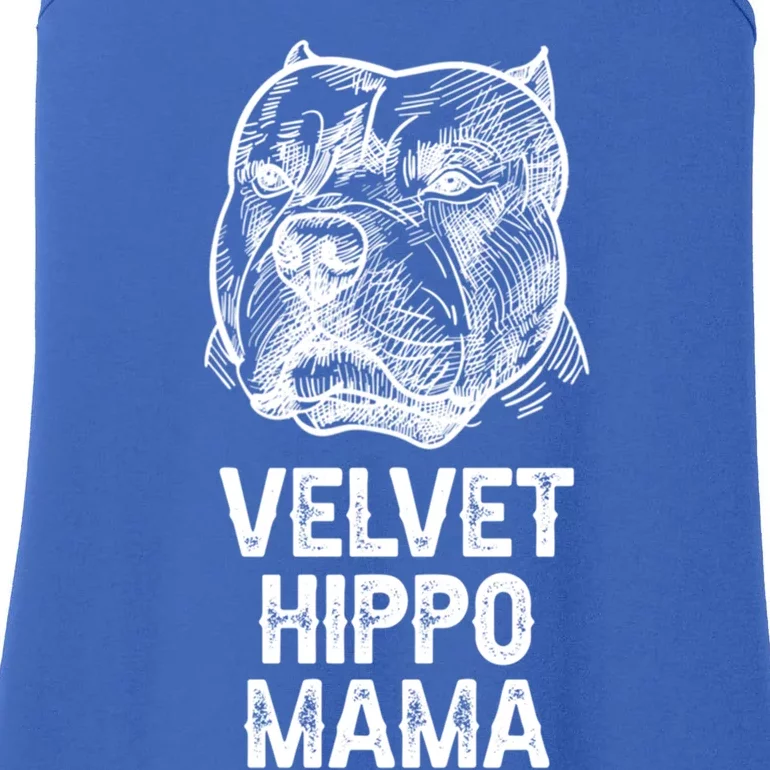 Velvet Hippo Mama Pitbull Dog Owner American Bully Pitbull Gift Ladies Essential Tank