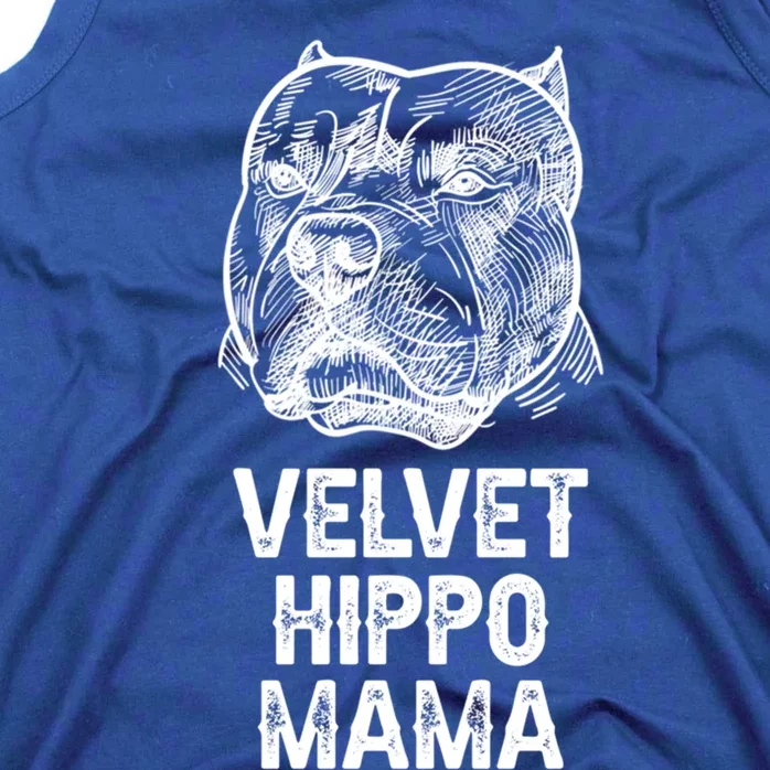 Velvet Hippo Mama Pitbull Dog Owner American Bully Pitbull Gift Tank Top