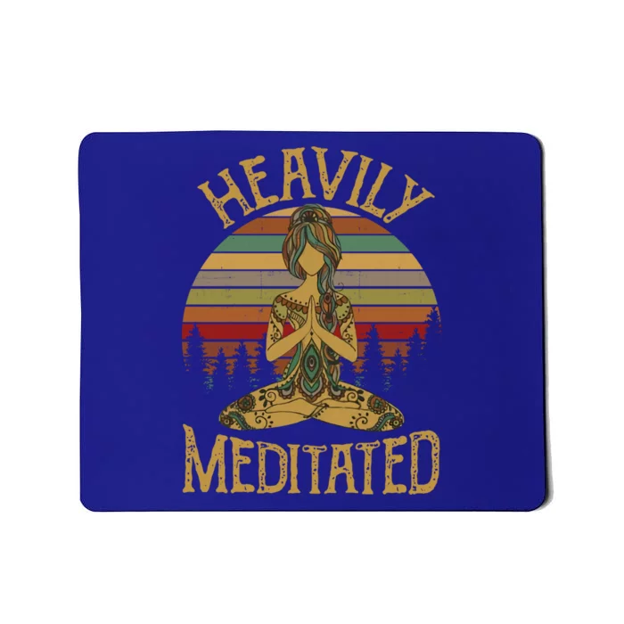 Vintage Heavily Meditated Yoga Meditation Spiritual Warrior Gift Mousepad