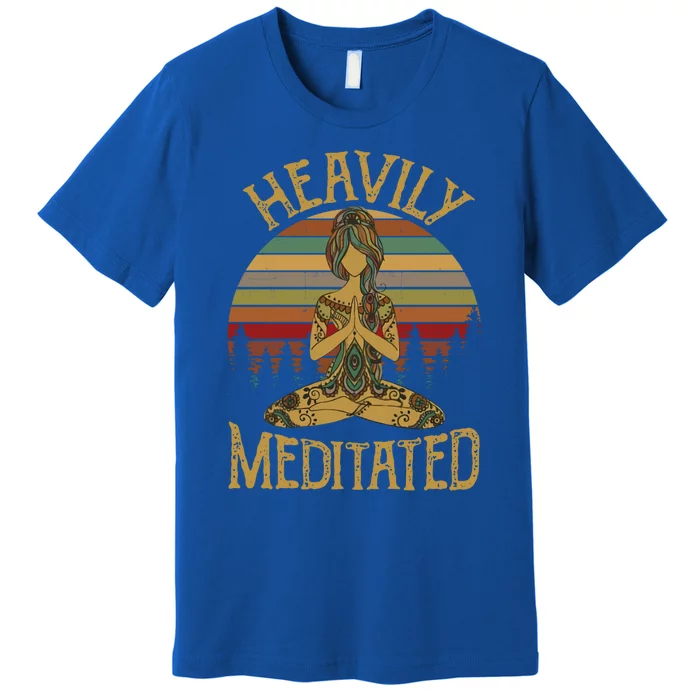 Vintage Heavily Meditated Yoga Meditation Spiritual Warrior Gift Premium T-Shirt