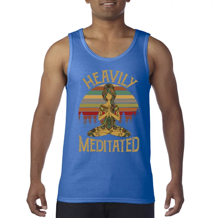 Vintage Heavily Meditated Yoga Meditation Spiritual Warrior Gift Tank Top